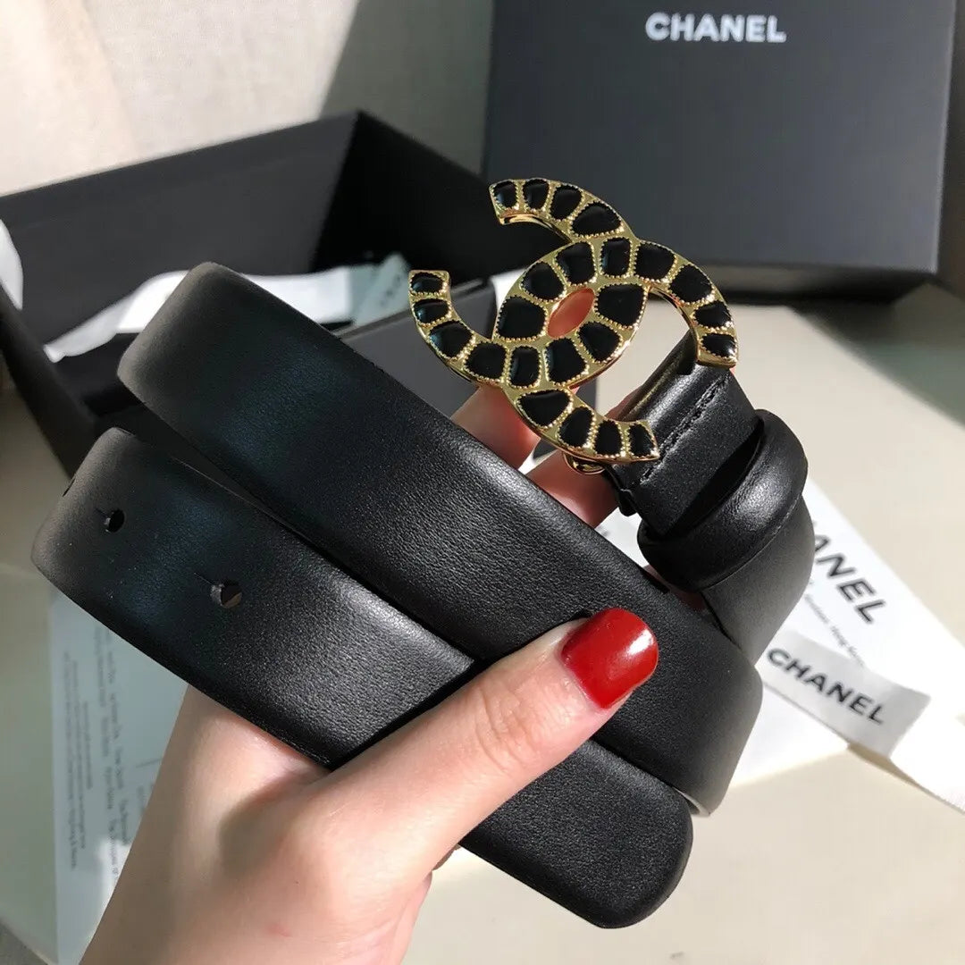 Chanel Black CC Buckle Belt