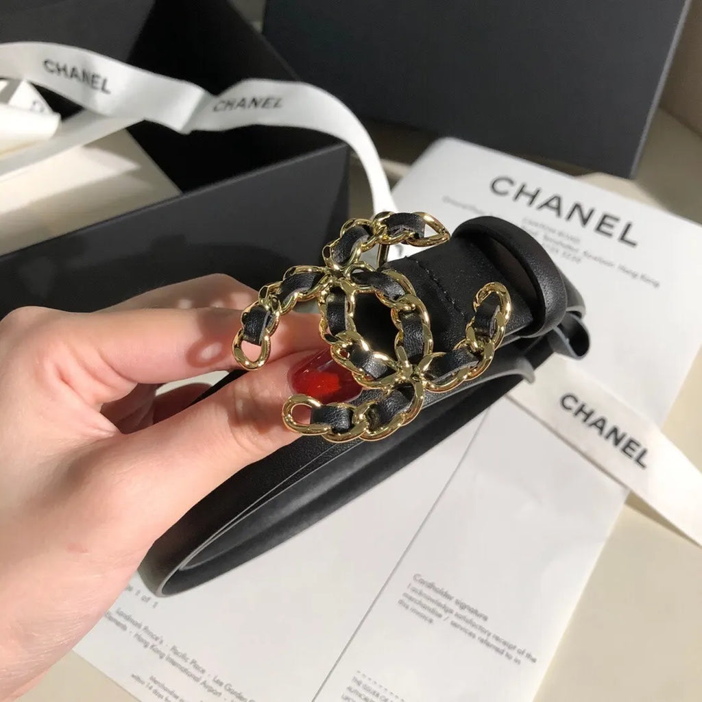 Chanel Chain CC Leather Belt