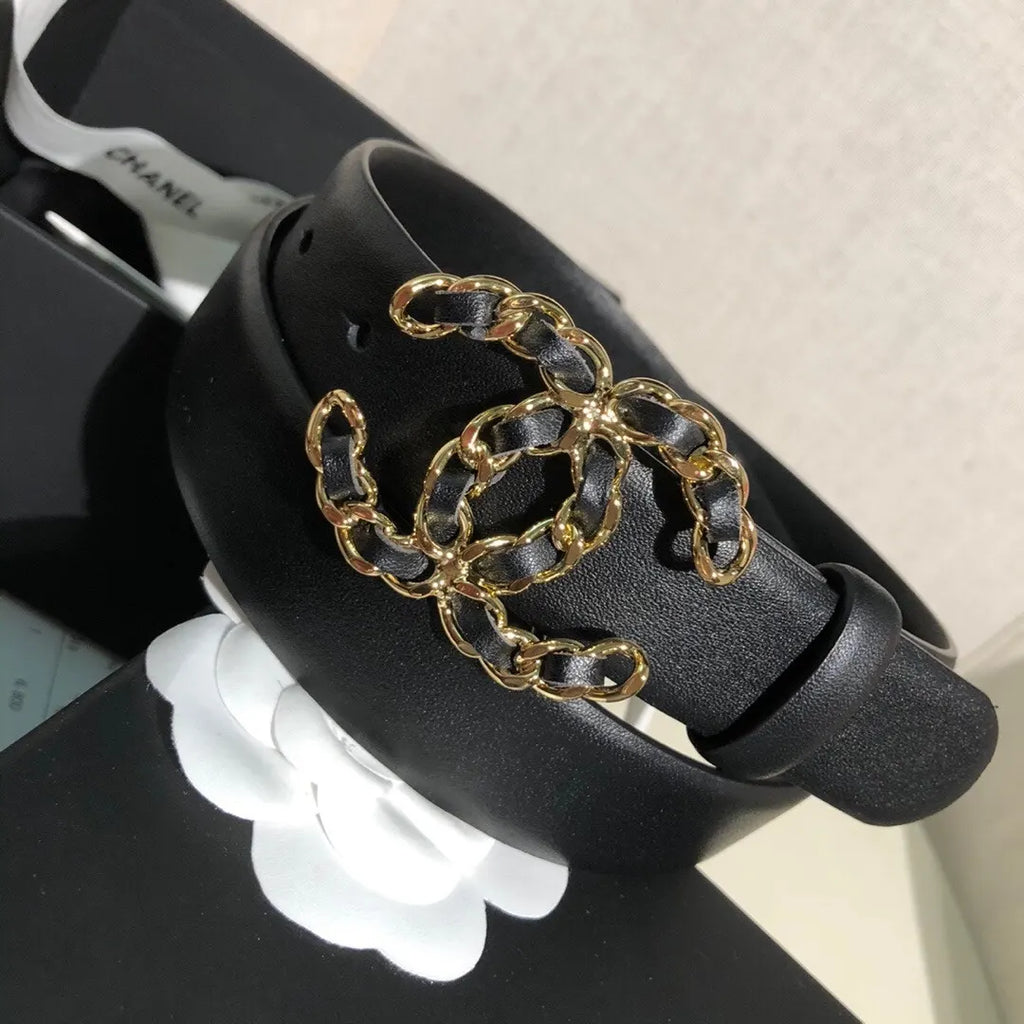 Chanel Chain CC Leather Belt - Hình 5