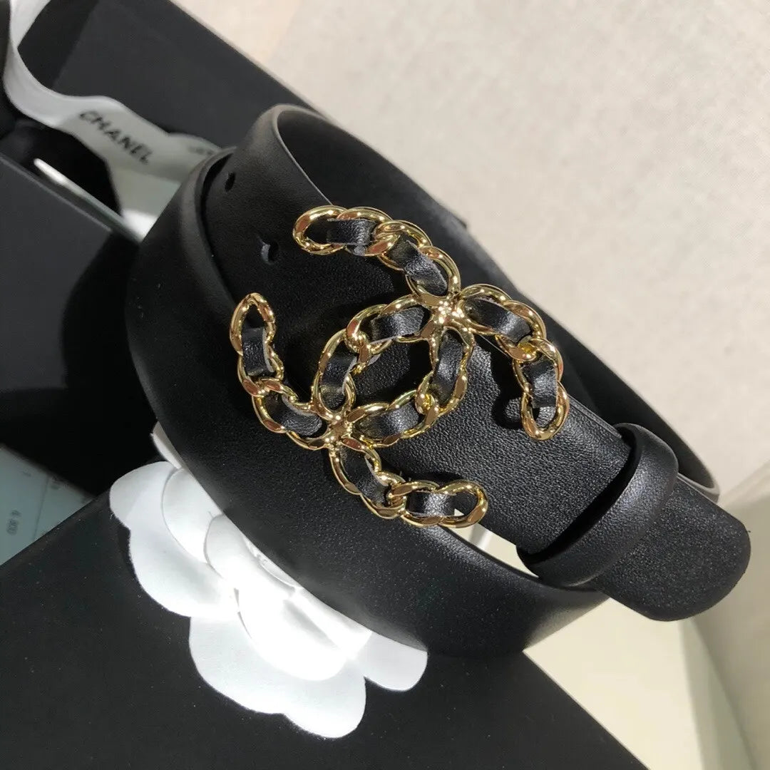 Chanel Chain CC Leather Belt - Hình 5