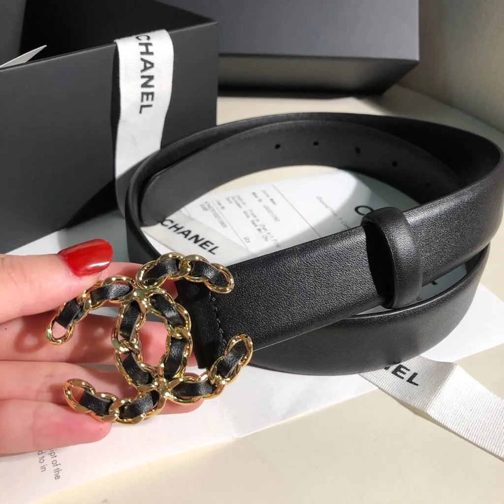 Chanel Chain CC Leather Belt - Hình 6