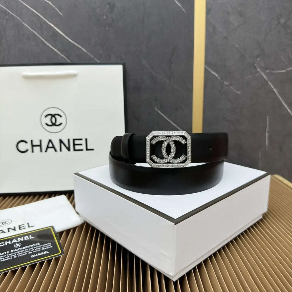 Chanel Rhinestone Square Belt