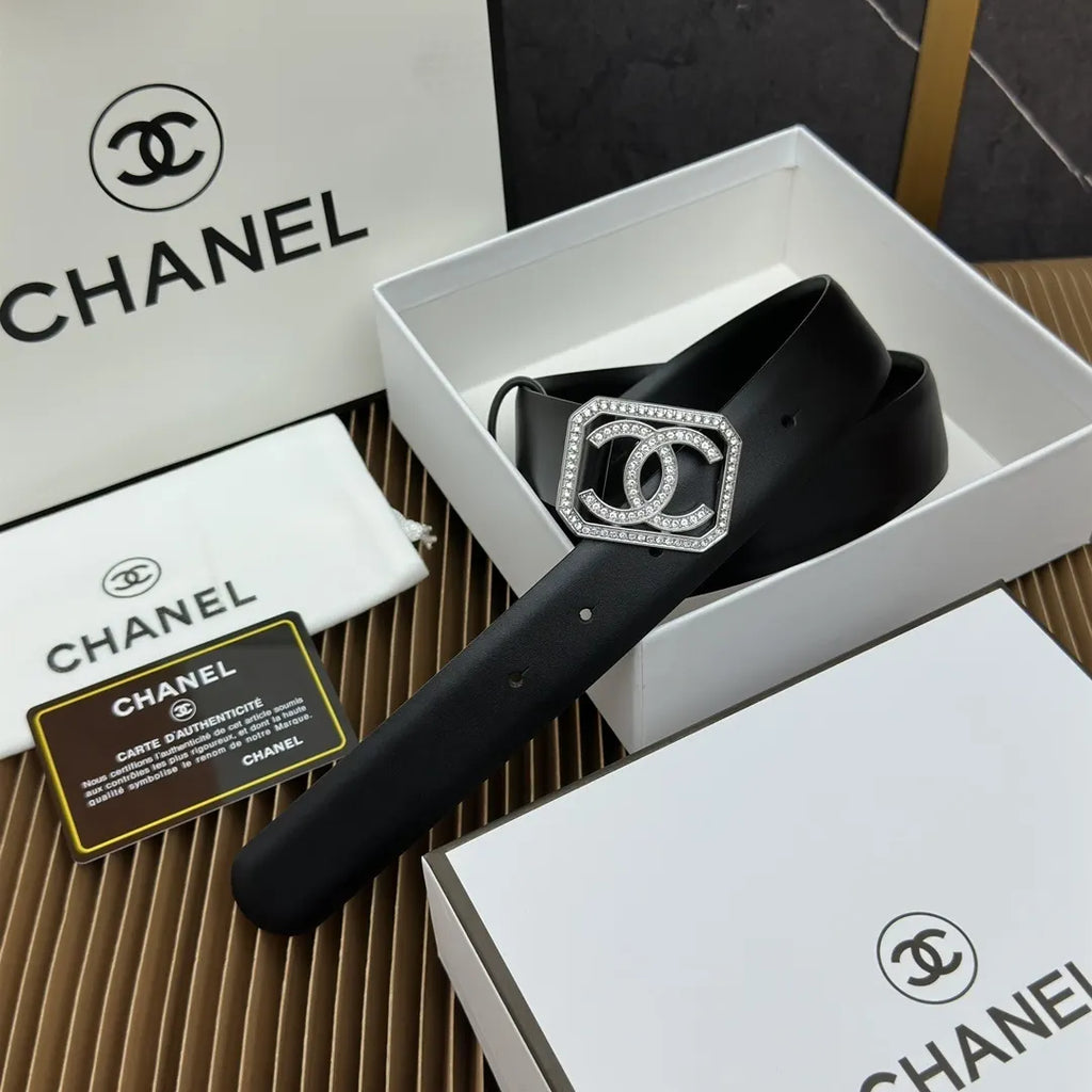 Chanel Rhinestone Square Belt - Hình 2