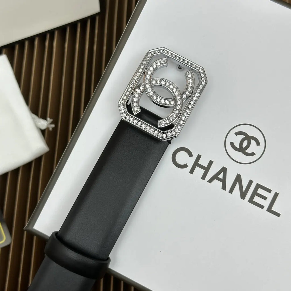 Chanel Rhinestone Square Belt - Hình 5