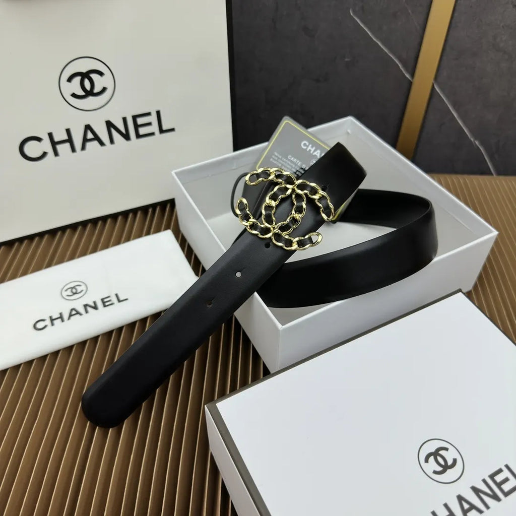 Chanel Chain CC Black Belt - Hình 2