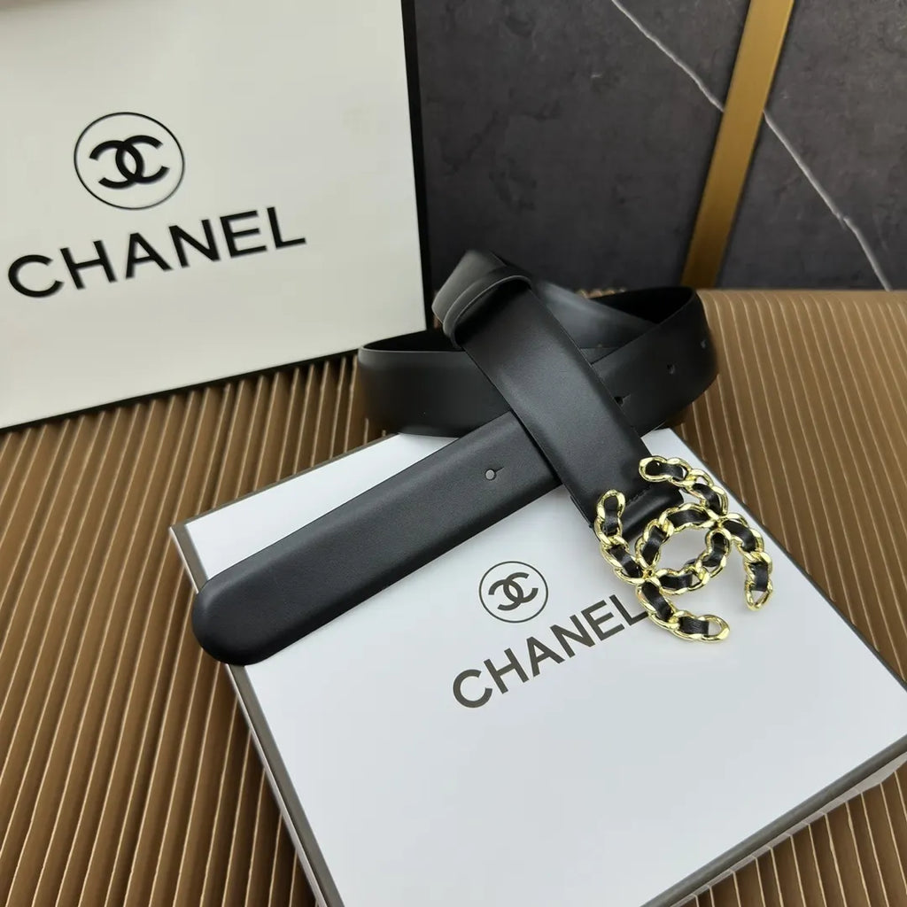 Chanel Chain CC Black Belt - Hình 3