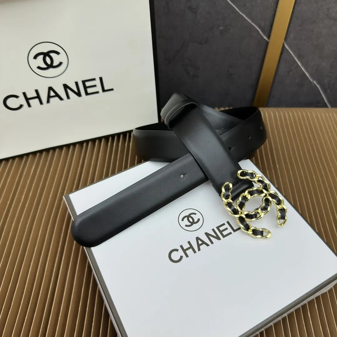 Chanel Chain CC Black Belt - Hình 3