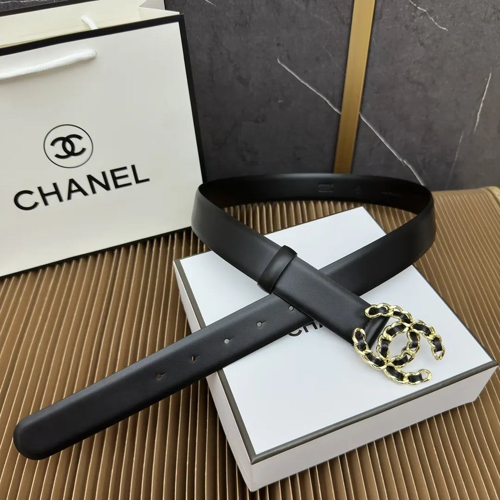 Chanel Chain CC Black Belt - Hình 4