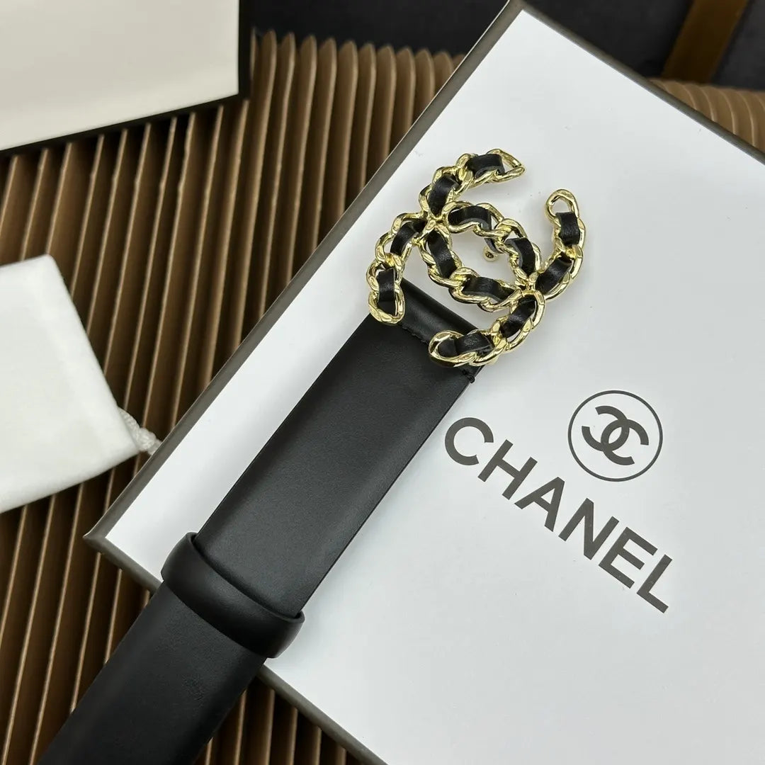 Chanel Chain CC Black Belt - Hình 5