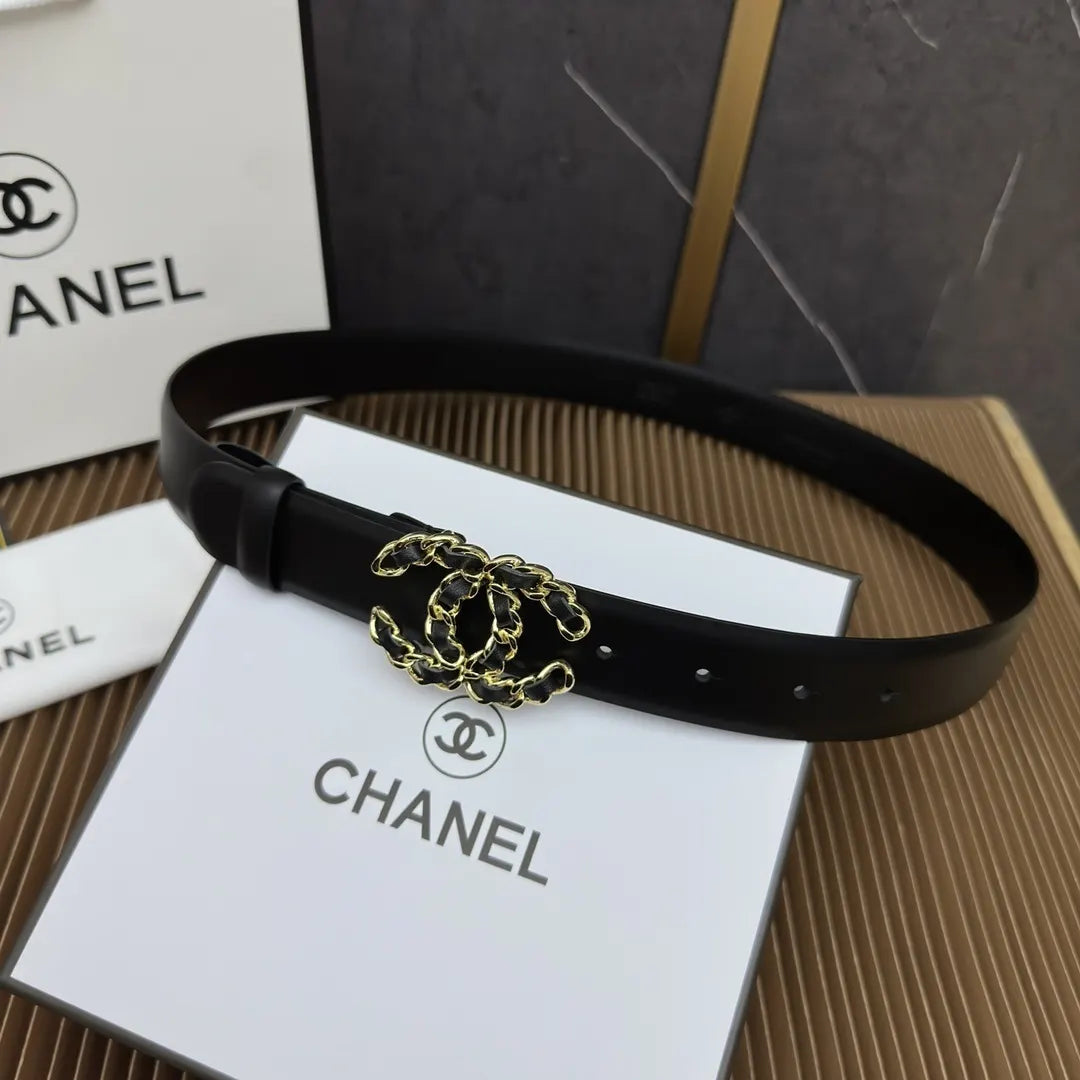 Chanel Chain CC Black Belt - Hình 8
