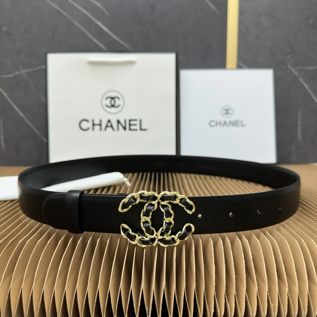 Chanel Chain CC Black Belt - Hình 9