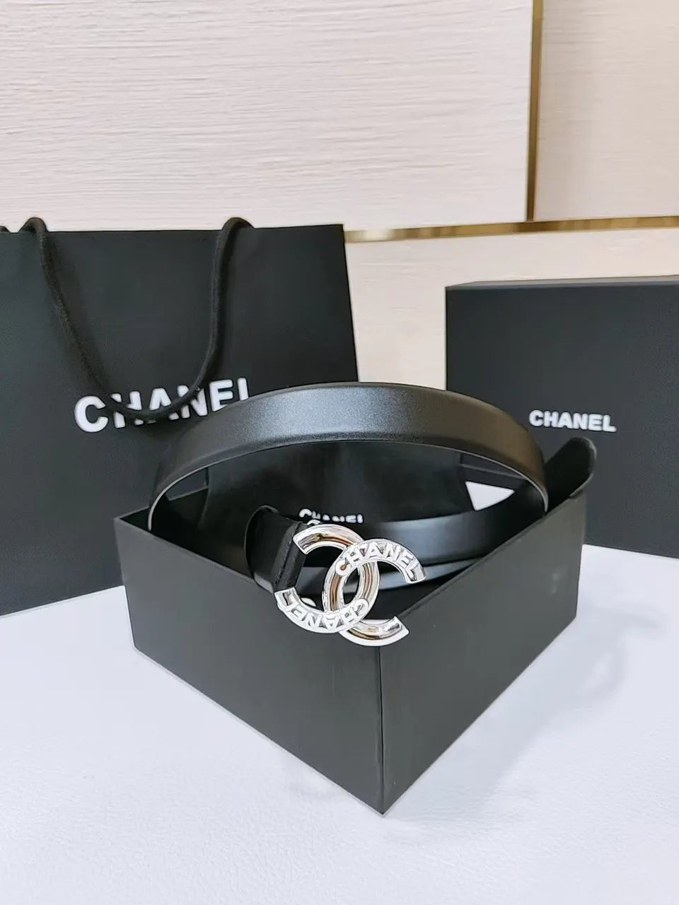 Chanel Silver CC Belt - Hình 2