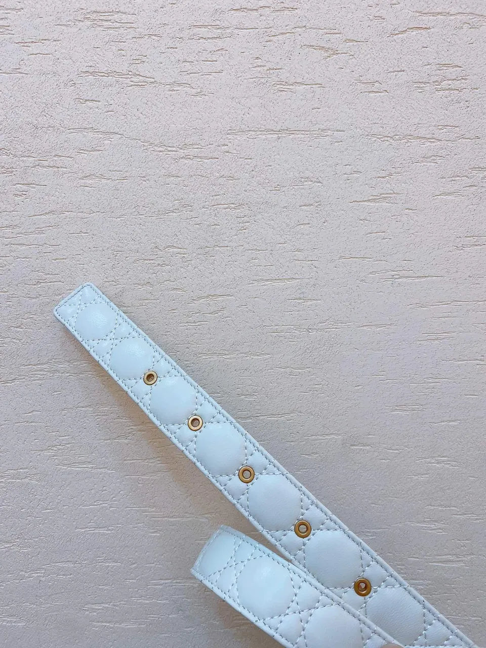 Chanel White Quilted Belt - Hình 6
