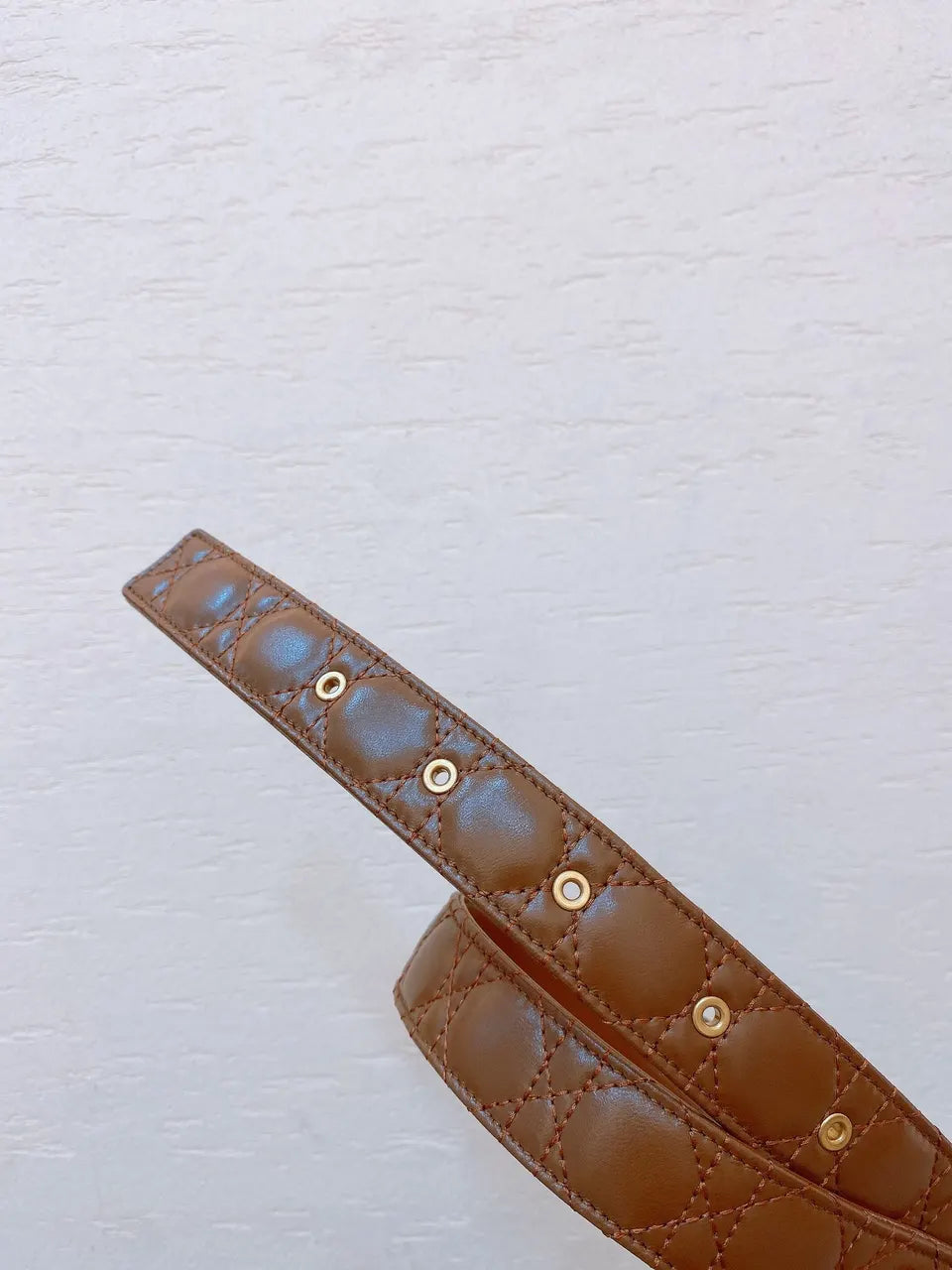 Chanel Brown Quilted Leather Belt - Hình 6
