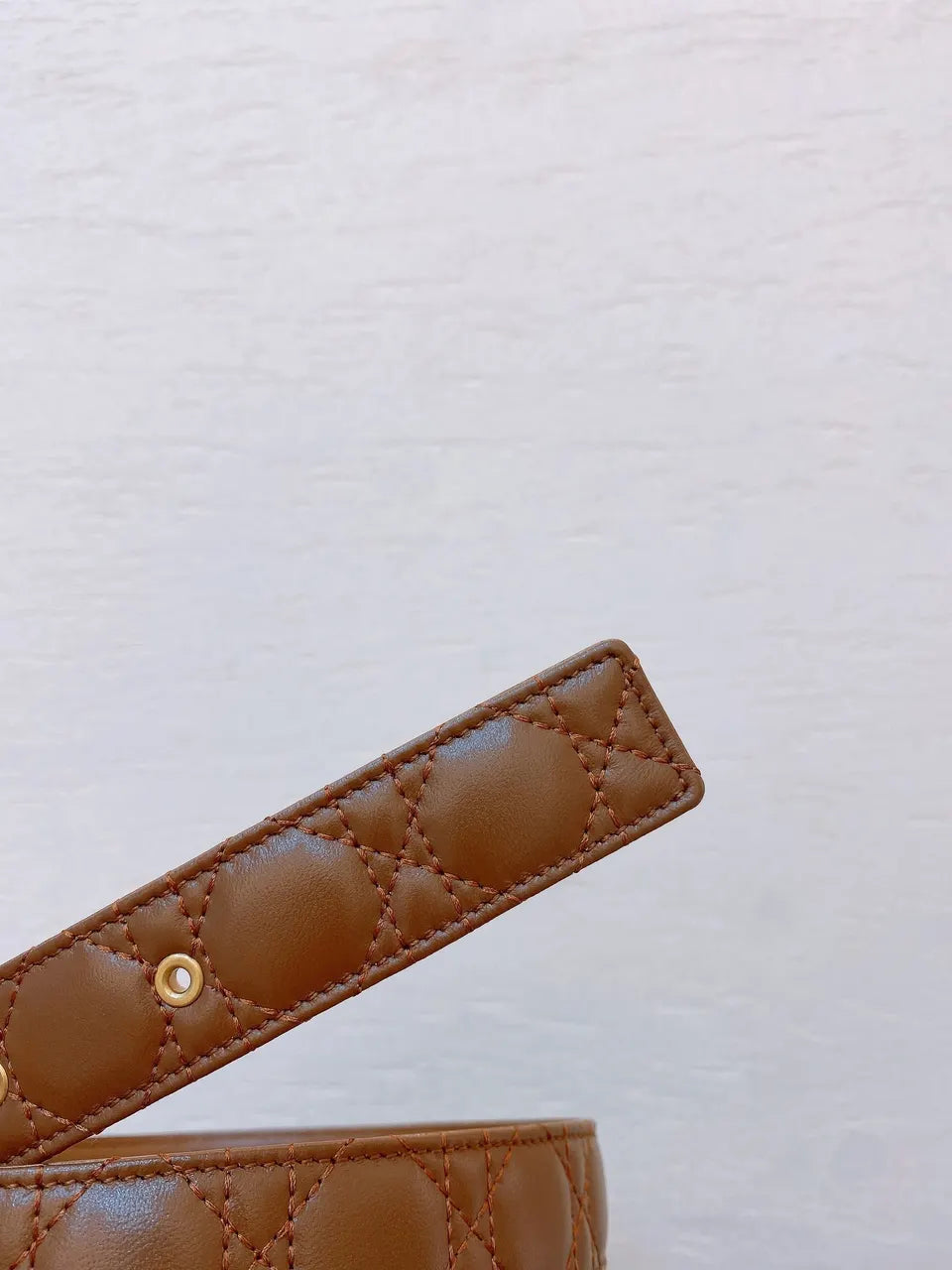 Chanel Brown Quilted Leather Belt - Hình 7
