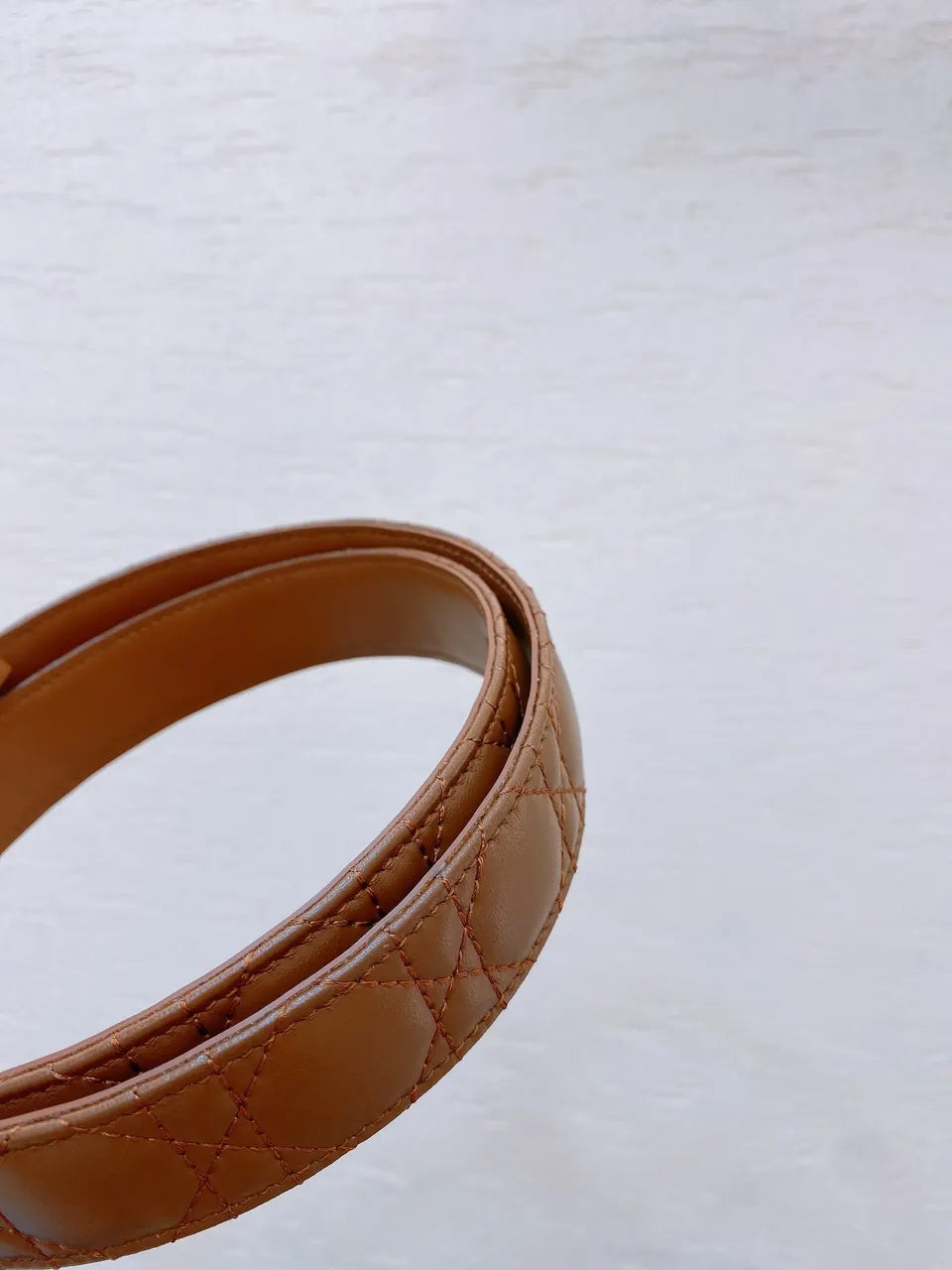Chanel Brown Quilted Leather Belt - Hình 9