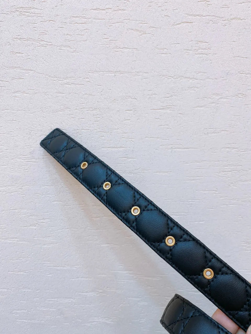 Chanel Quilted Black Leather Belt - Hình 8