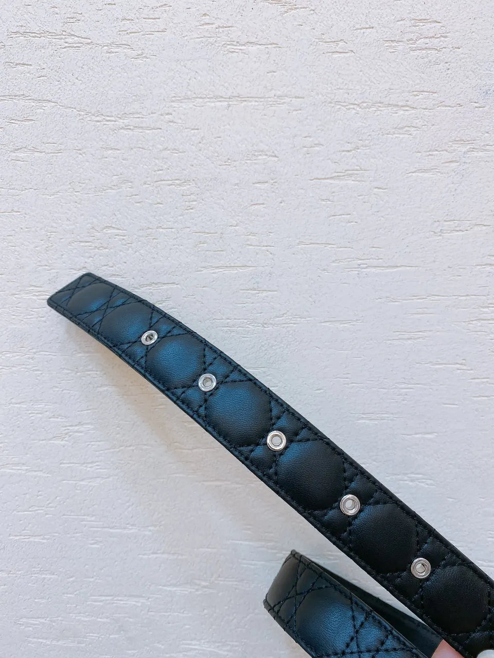 leather Chanel Black Quilted Belt - Hình 6