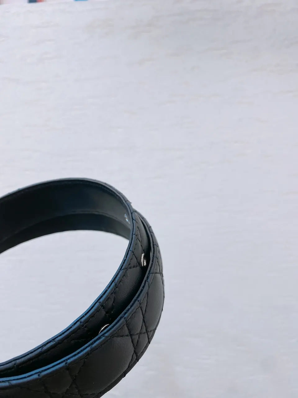 leather Chanel Black Quilted Belt - Hình 7