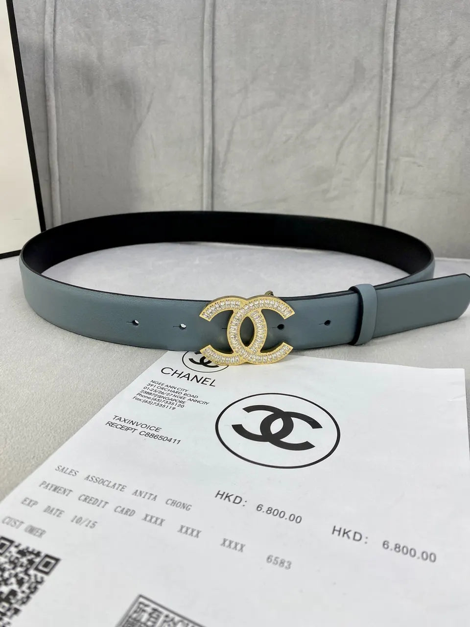 Chanel Light Blue Belt