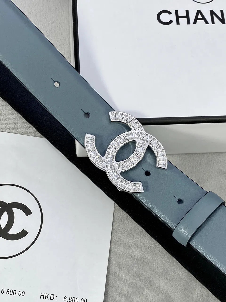 Chanel Light Blue Belt - Hình 5