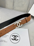 Chanel Tan Leather Belt