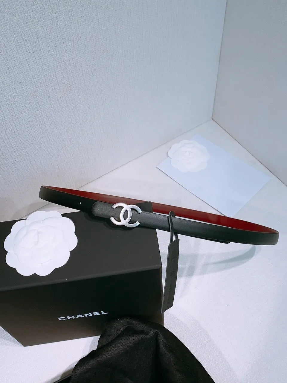 Chanel Black & Red Belt