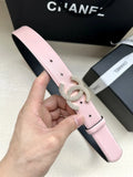 rhinestone Chanel Pink Leather Belt