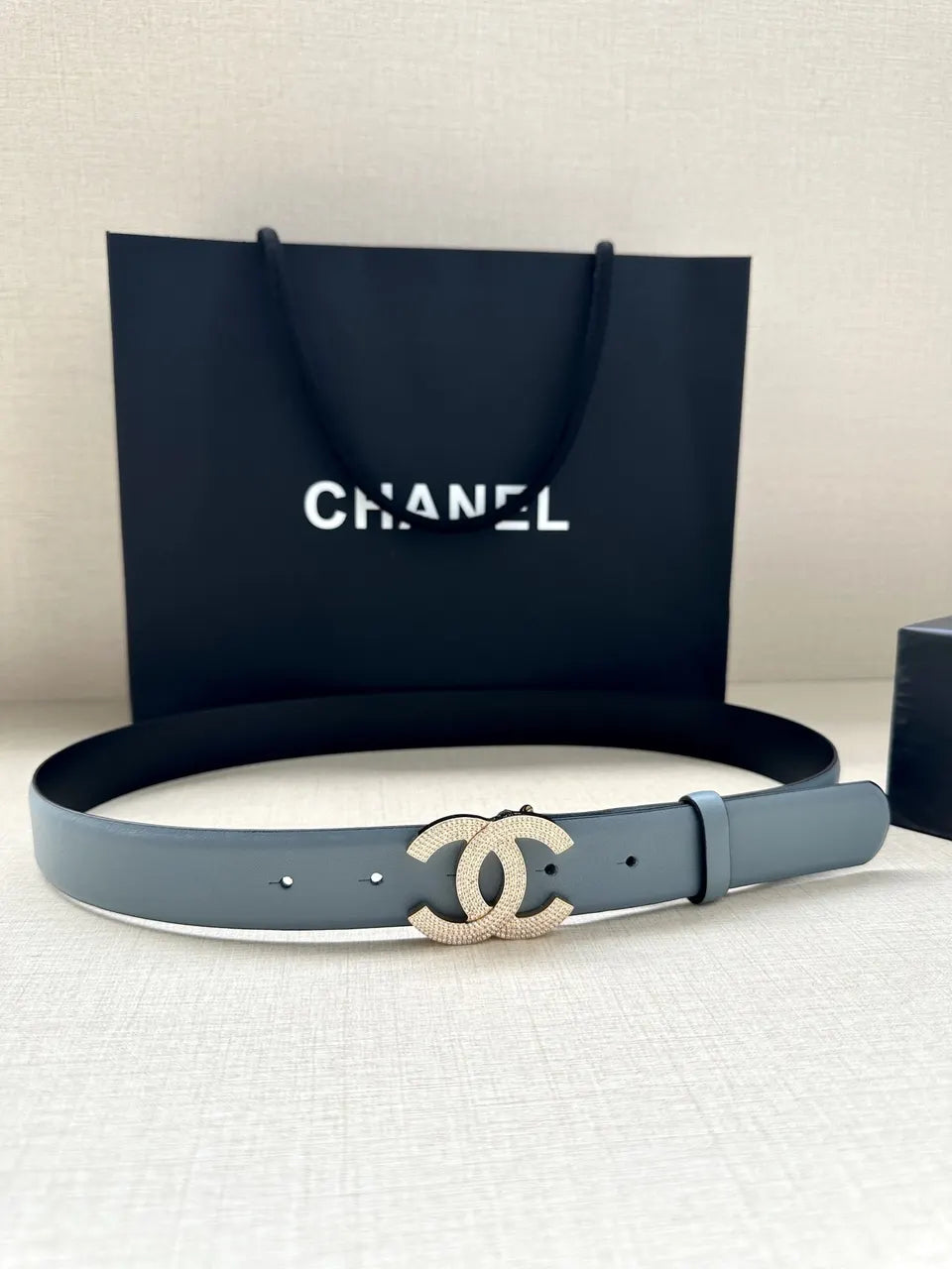 Chanel Sky Blue Belt - Hình 5