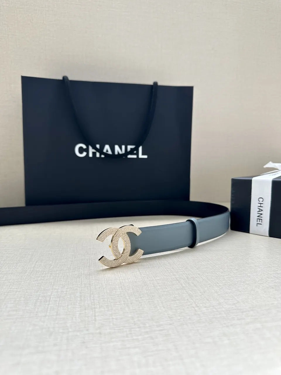 Chanel Sky Blue Belt - Hình 7