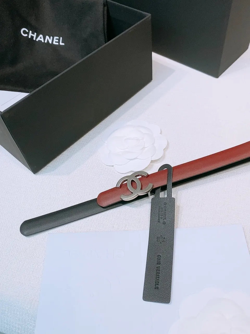 Chanel Coral Skinny Belt - Hình 3