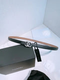 Chanel Skinny Black Leather Belt