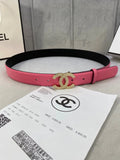 Chanel Pink Leather Belt