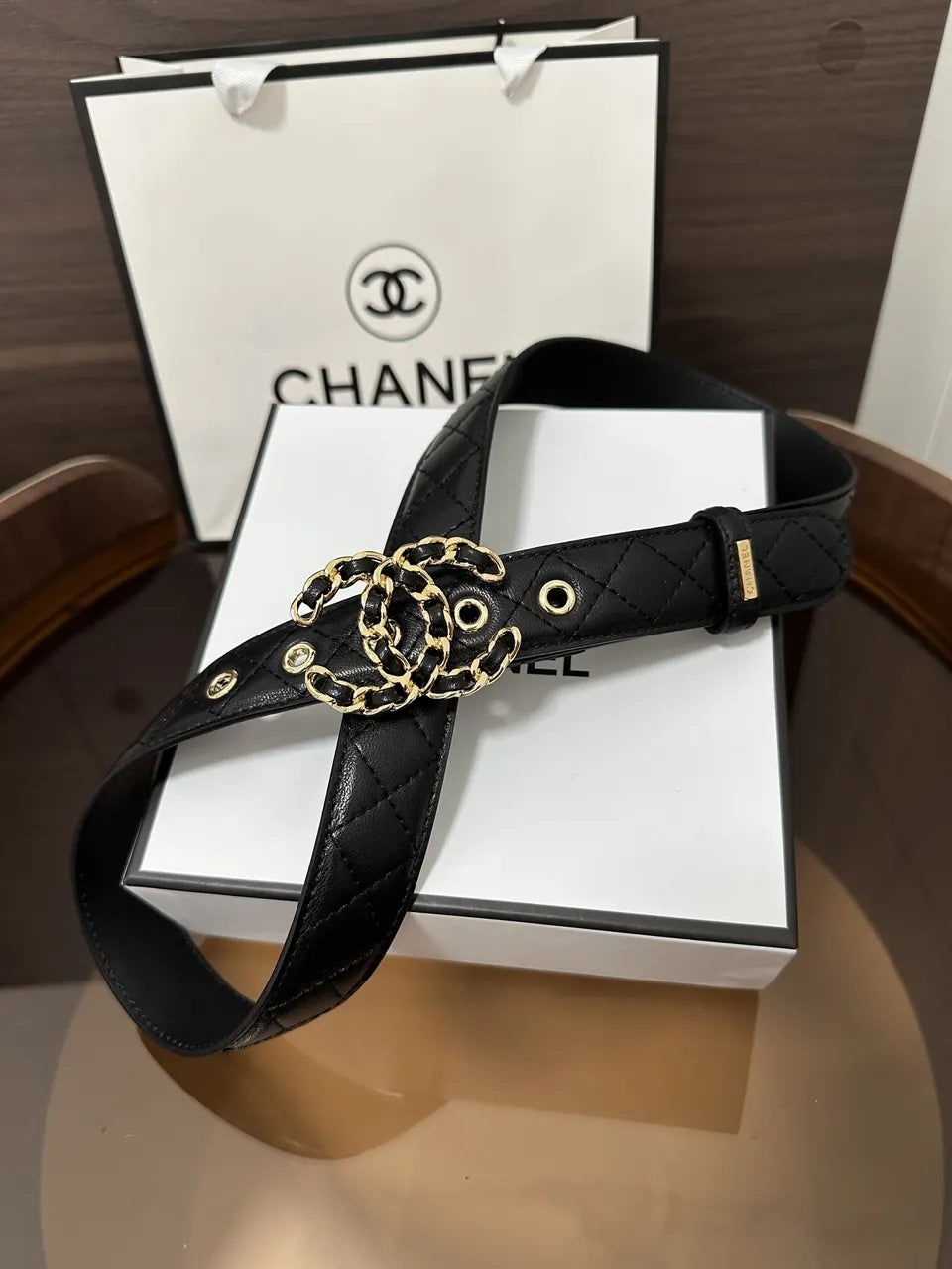 Chanel Quilted Leather Belt