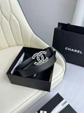 Chanel Rhinestone CC Belt black