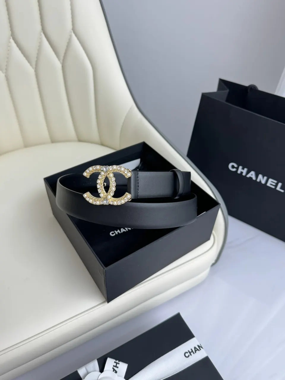 Chanel Rhinestone CC Belt
