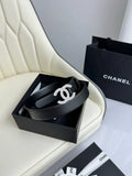 Chanel Crystal CC Leather Belt