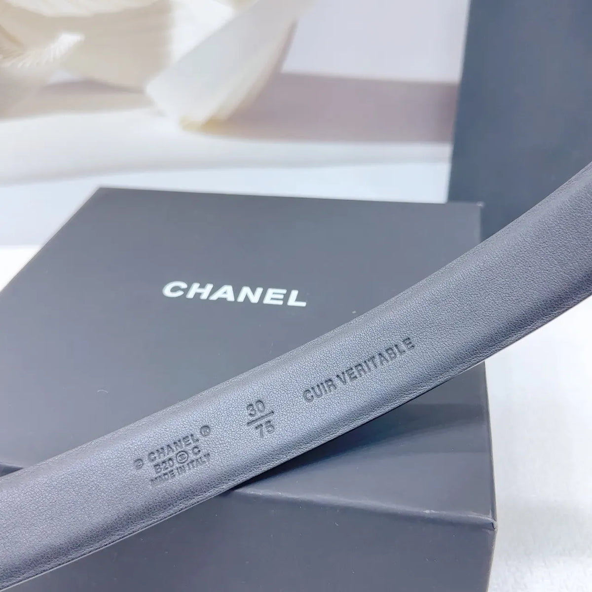 Chanel Denim CC Leather Belt - Hình 9