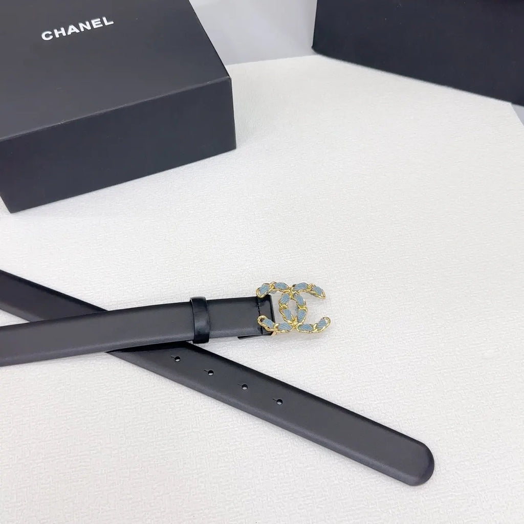 Chanel Denim CC Black Belt - Hình 8