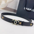 Chanel Black Leather Chain Belt