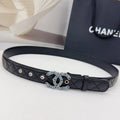 Chanel Black Quilted Belt