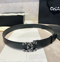 Chanel Black Leather Belt