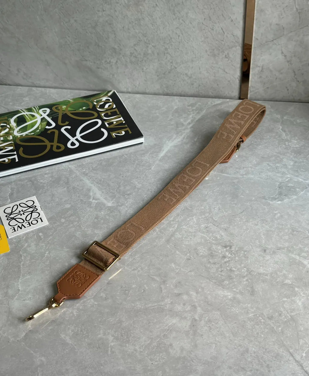 Loewe Brown Woven Bag Strap - Hình 4