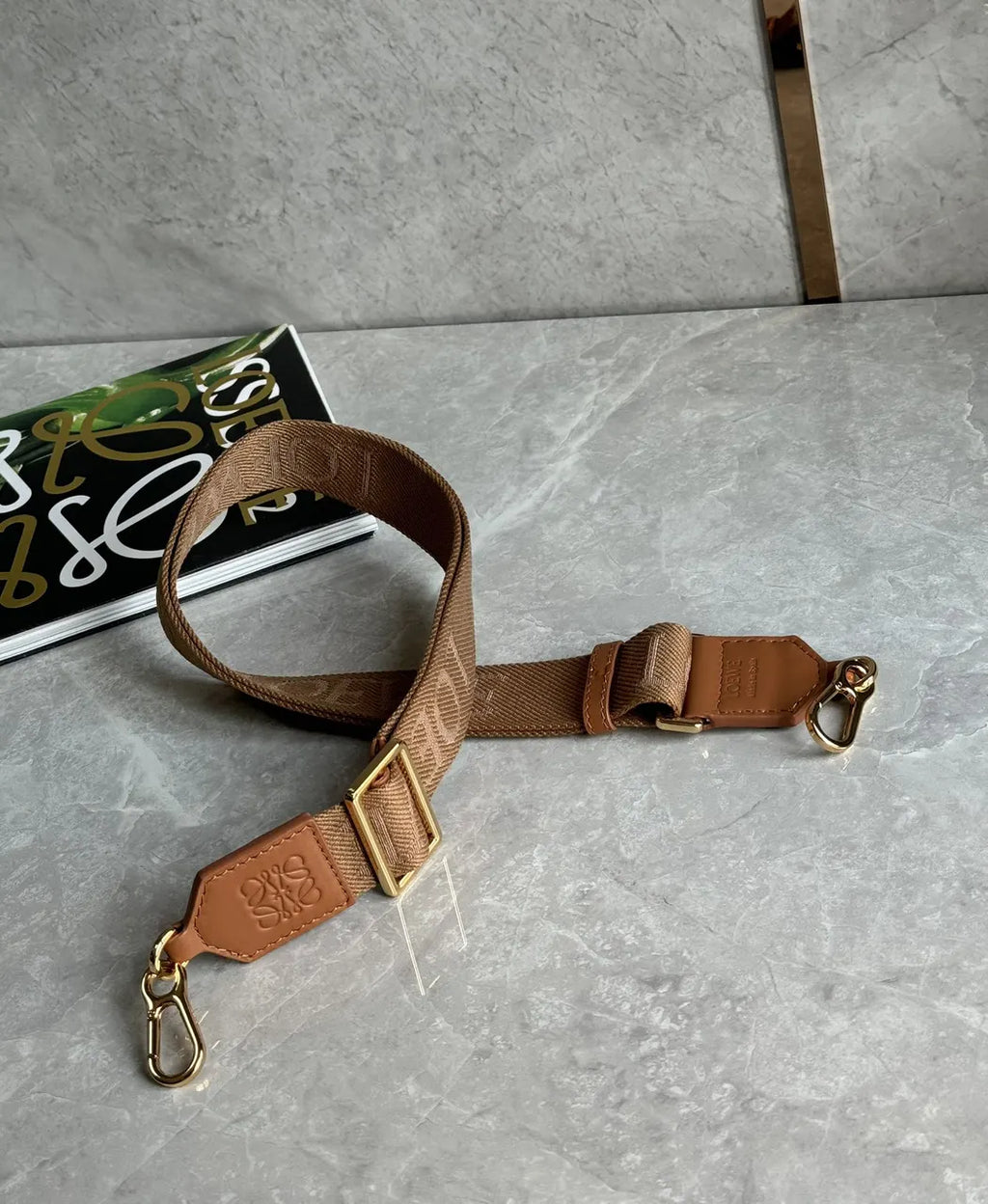Loewe Brown Woven Bag Strap