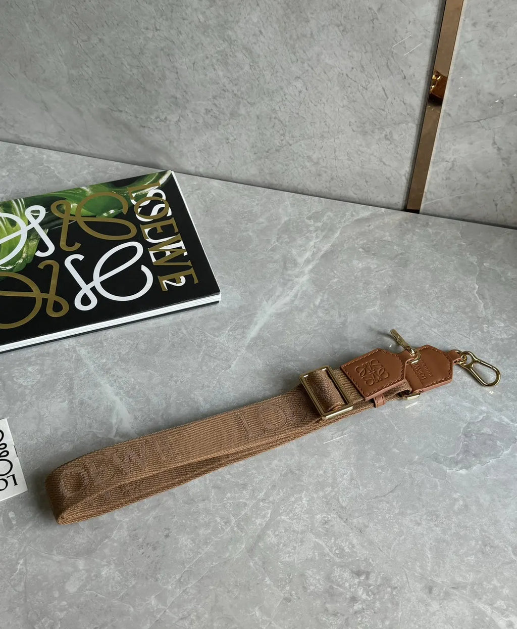 Loewe Brown Woven Bag Strap - Hình 5
