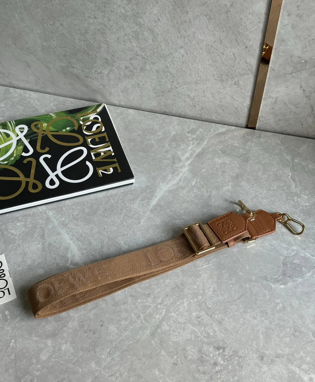 Loewe Brown Woven Bag Strap - Hình 5