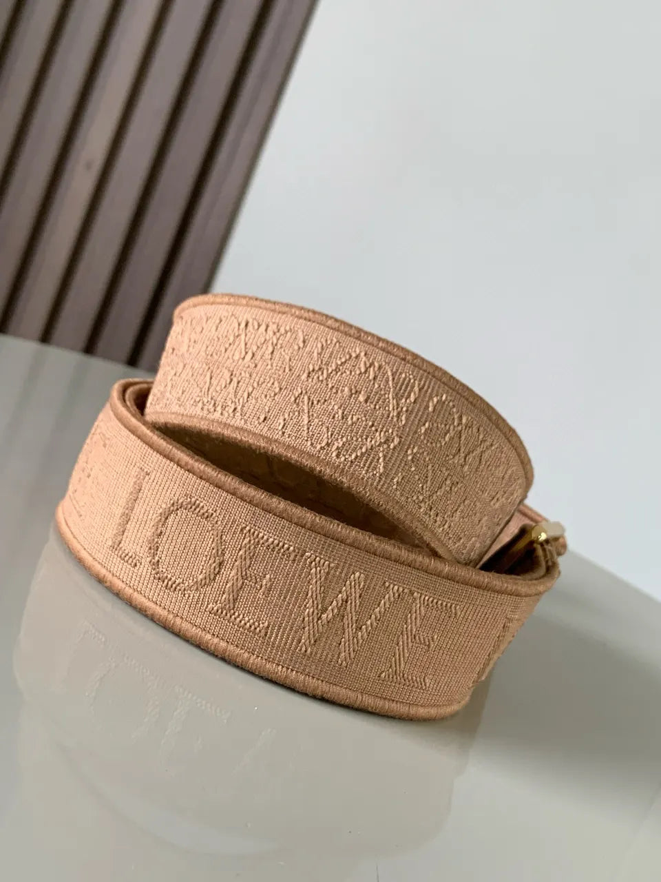 woven Loewe Beige Logo Strap - Hình 3