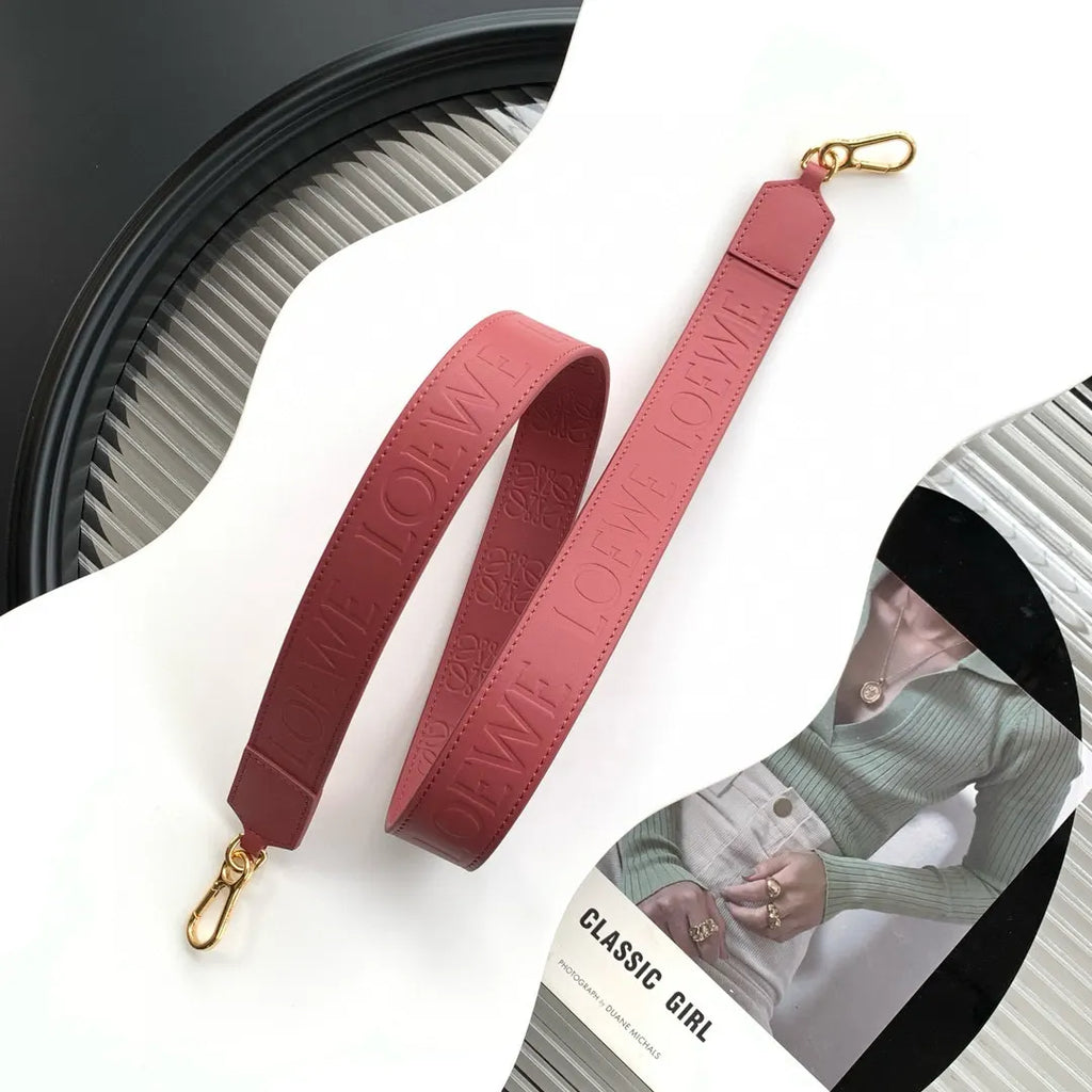 Loewe Pink Leather Shoulder Strap - Hình 2