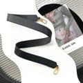 embossed Loewe Black Leather Bag Strap