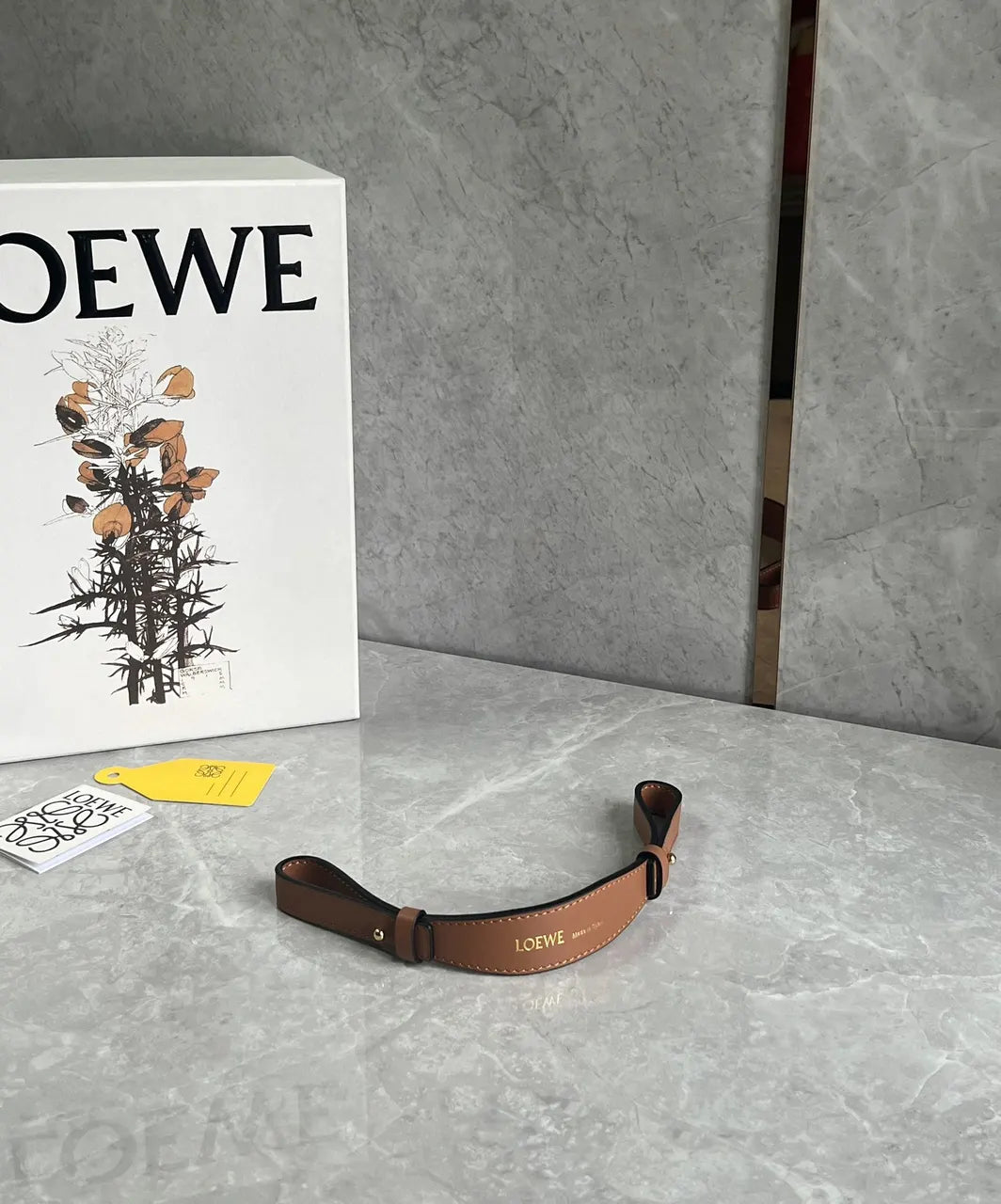 Loewe Brown Leather Bag Handle